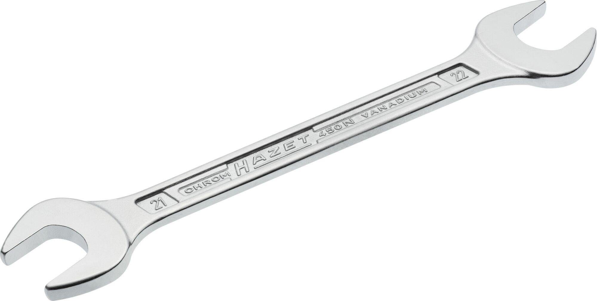 HAZET Maulschlüssel Doppel-Maulschlüssel 450N-21X22 ∙ Außen Sechskant Profil ∙ 21 x 22 mm