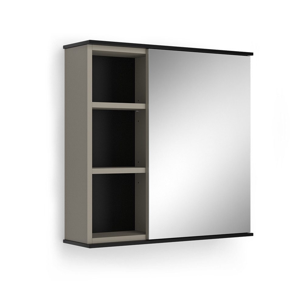Vicco Badspiegelschrank Joli Greige 60 x 60 cm mit Spiegel günstig online kaufen