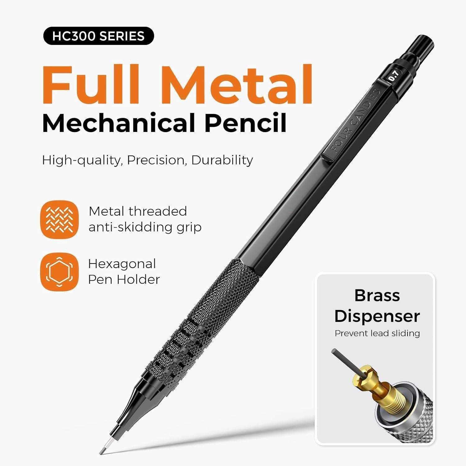 Four Candies Druckbleistift Metall-Druckbleistift-Set mit 420 Minen, 5 Stück, 4 Modelle, für