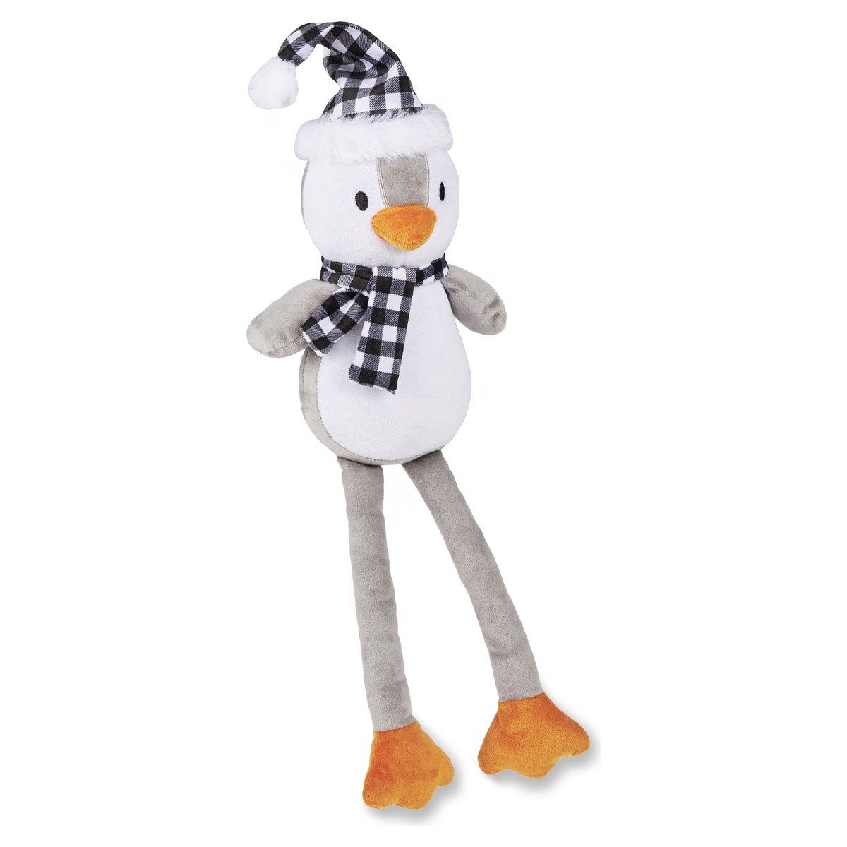 Tierkuscheltier Hundespielzeug Christmas Range Pinguin grau/weiß