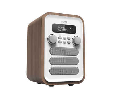 Denver DAB-48 WHITE Radio (DAB UKW Radio mit Weckfunktion, Bluetooth und Kopfhörerausgang)