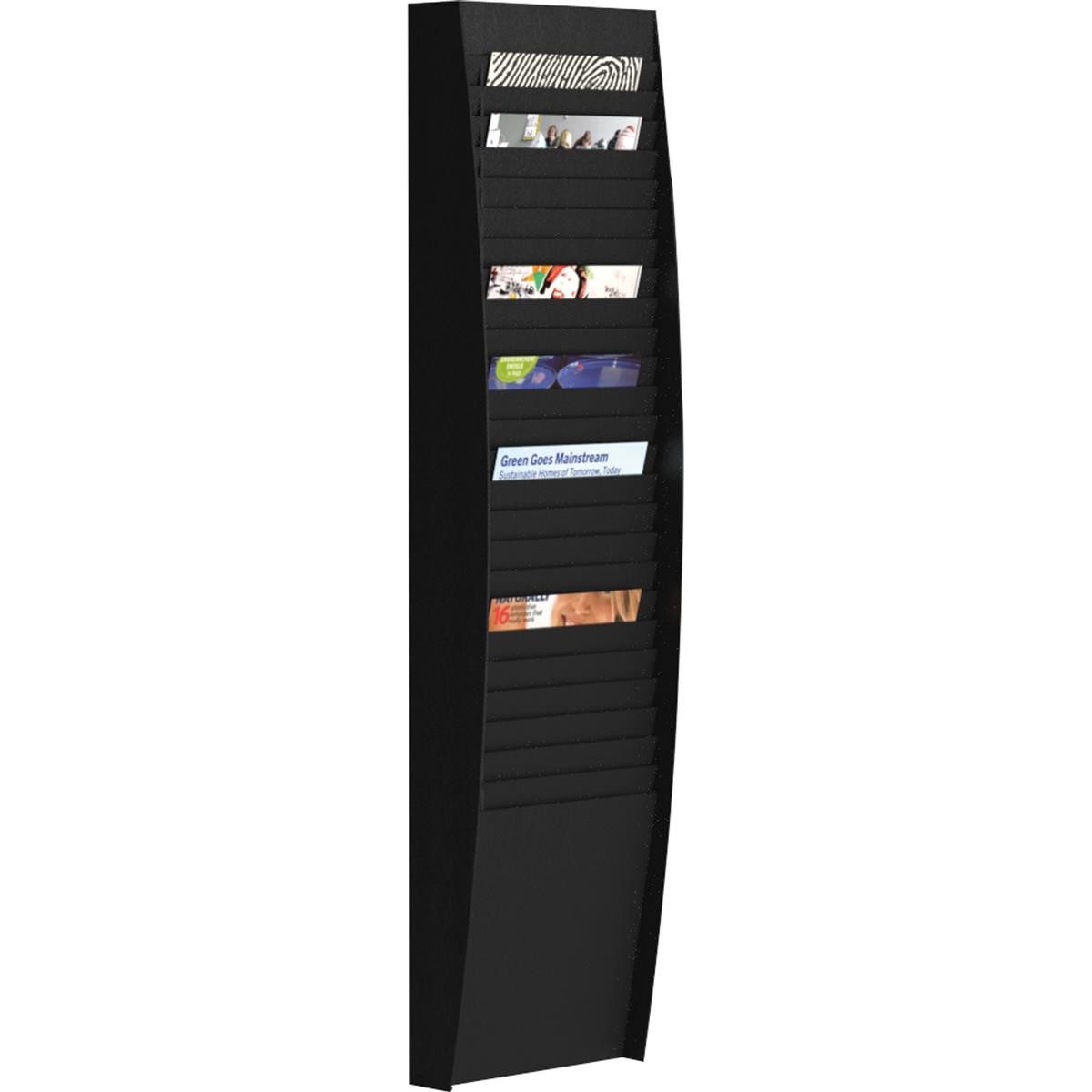 PAPERFLOW Zeitungsständer PAPERFLOW A4V1X25.01 Sortiertafel 25 Fä. schwarz
