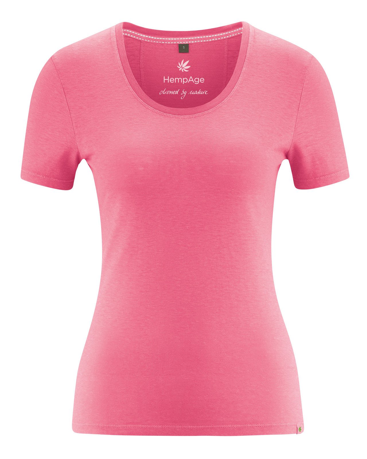 T-Shirt Slim fit Damen T-Shirt Hanf/Biobaumwolle