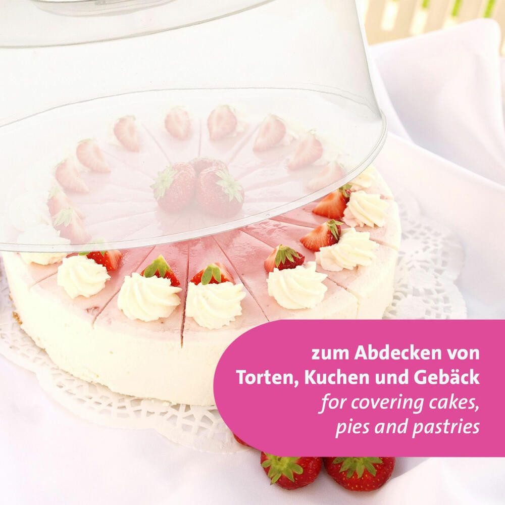WESTMARK Tortenglocke 2 Stück, je Ø 30 cm, Mit Griff, Tortenhauben, Transparent,(Set) Made in Germany