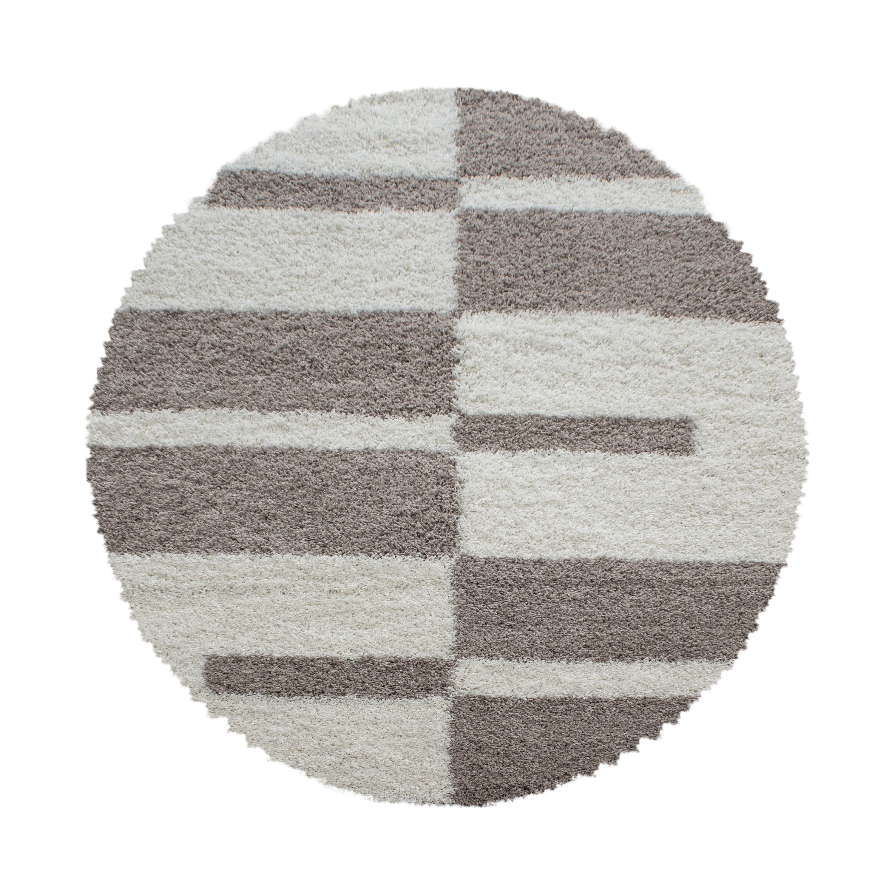 Teppium Teppich Kariert Design, Rund, Höhe: günstig online kaufen