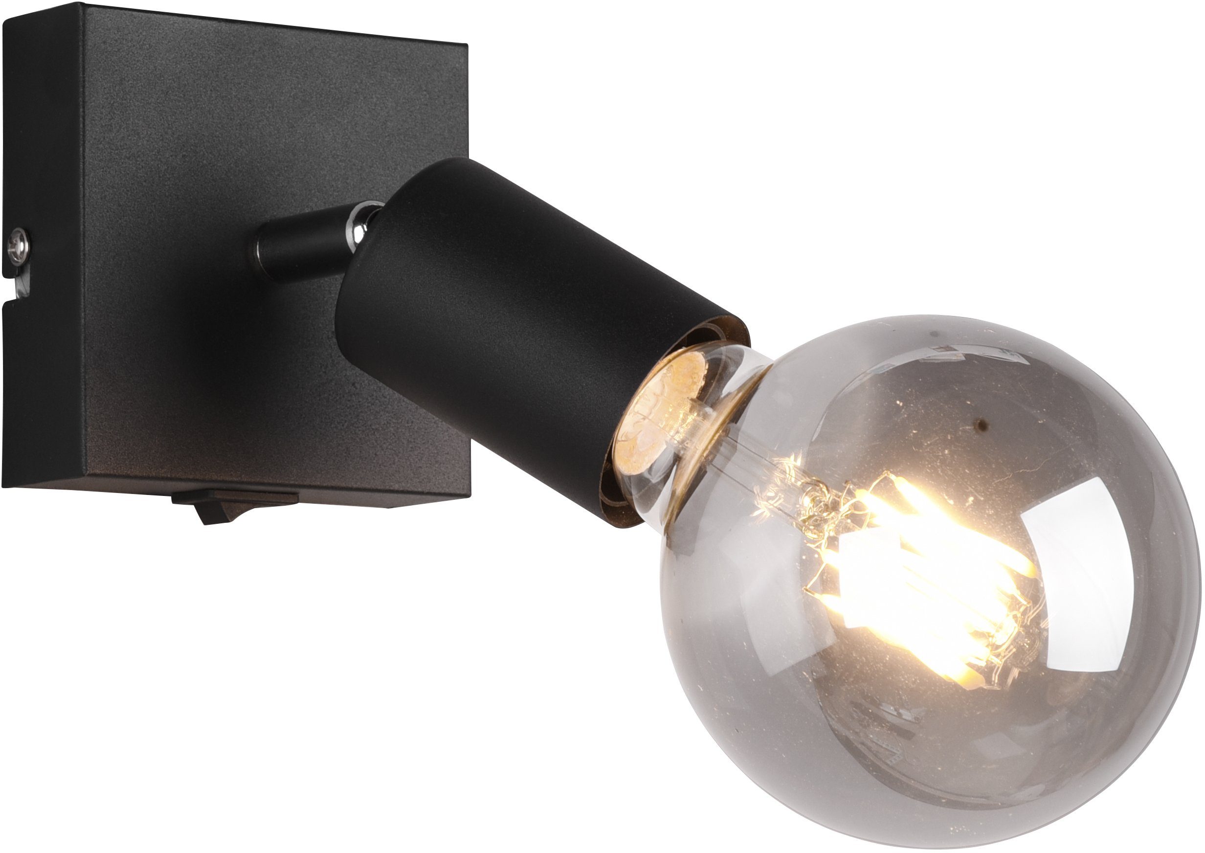 Reality Leuchten Wandstrahler VANNES, Ein-/Ausschalter, ohne Leuchtmittel, E27-Leuchtmittel frei wählbar, dreh- und schwenkbar