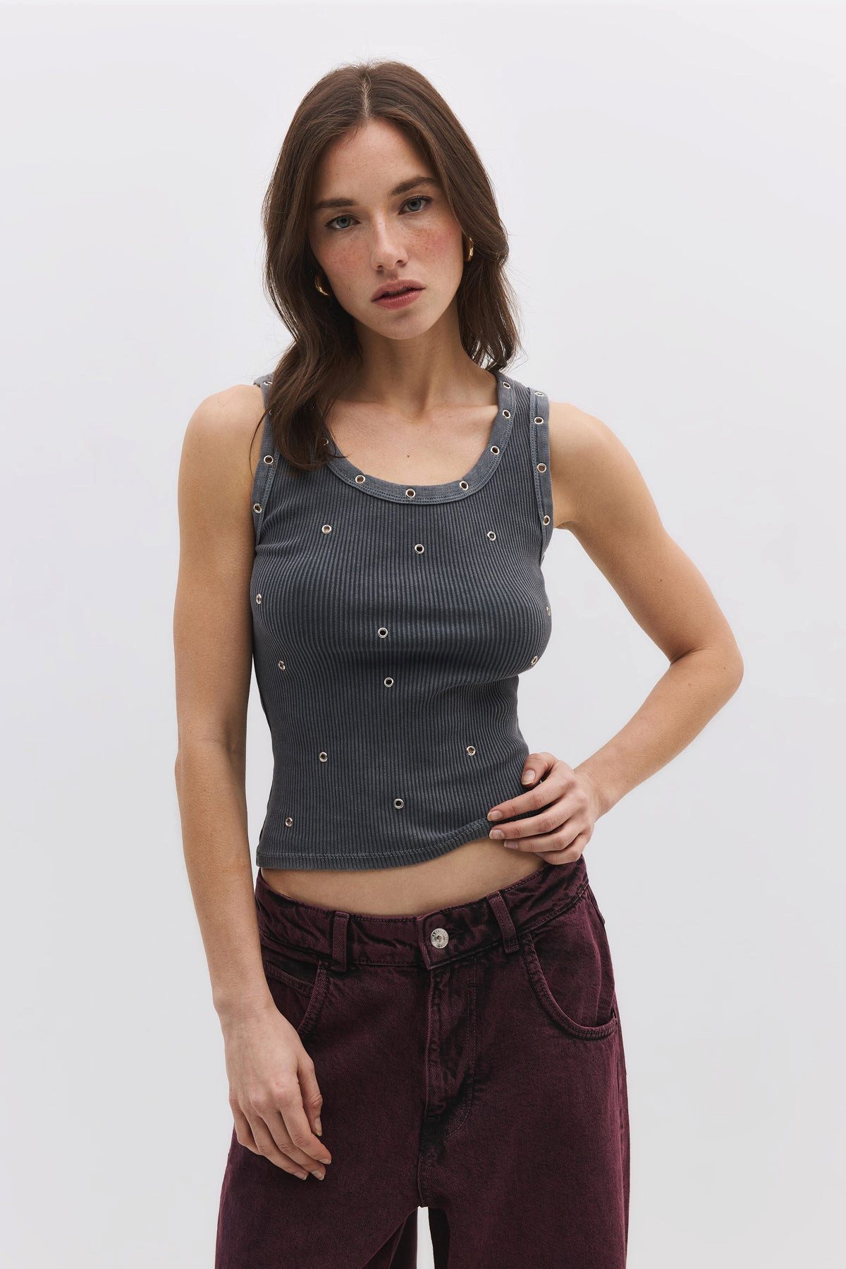 Blusentop ärmellose Bluse