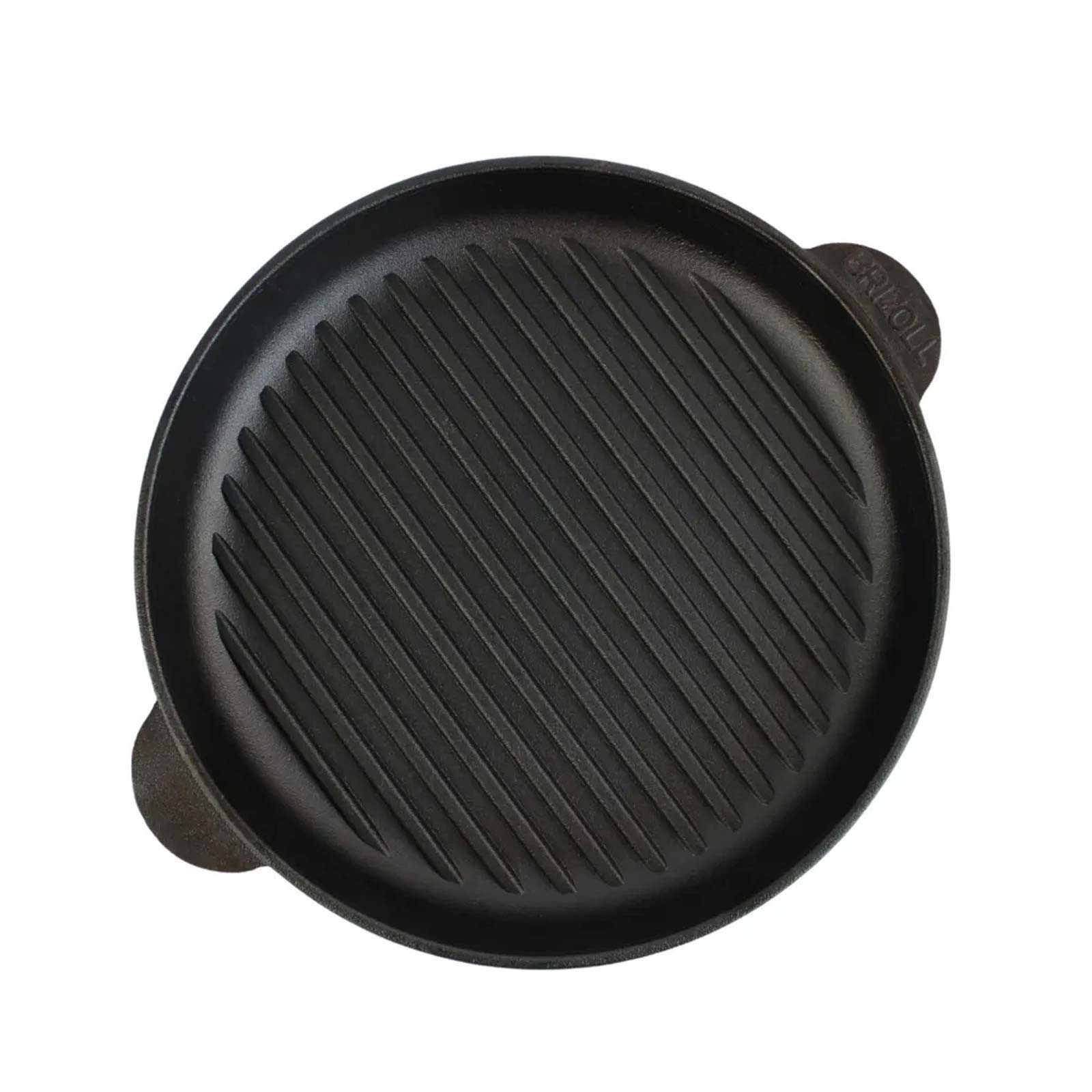 BRIZOLL Steakpfanne Ø28 cm Grillpfanne zwei Griffe Gusseisen, Gusseisen