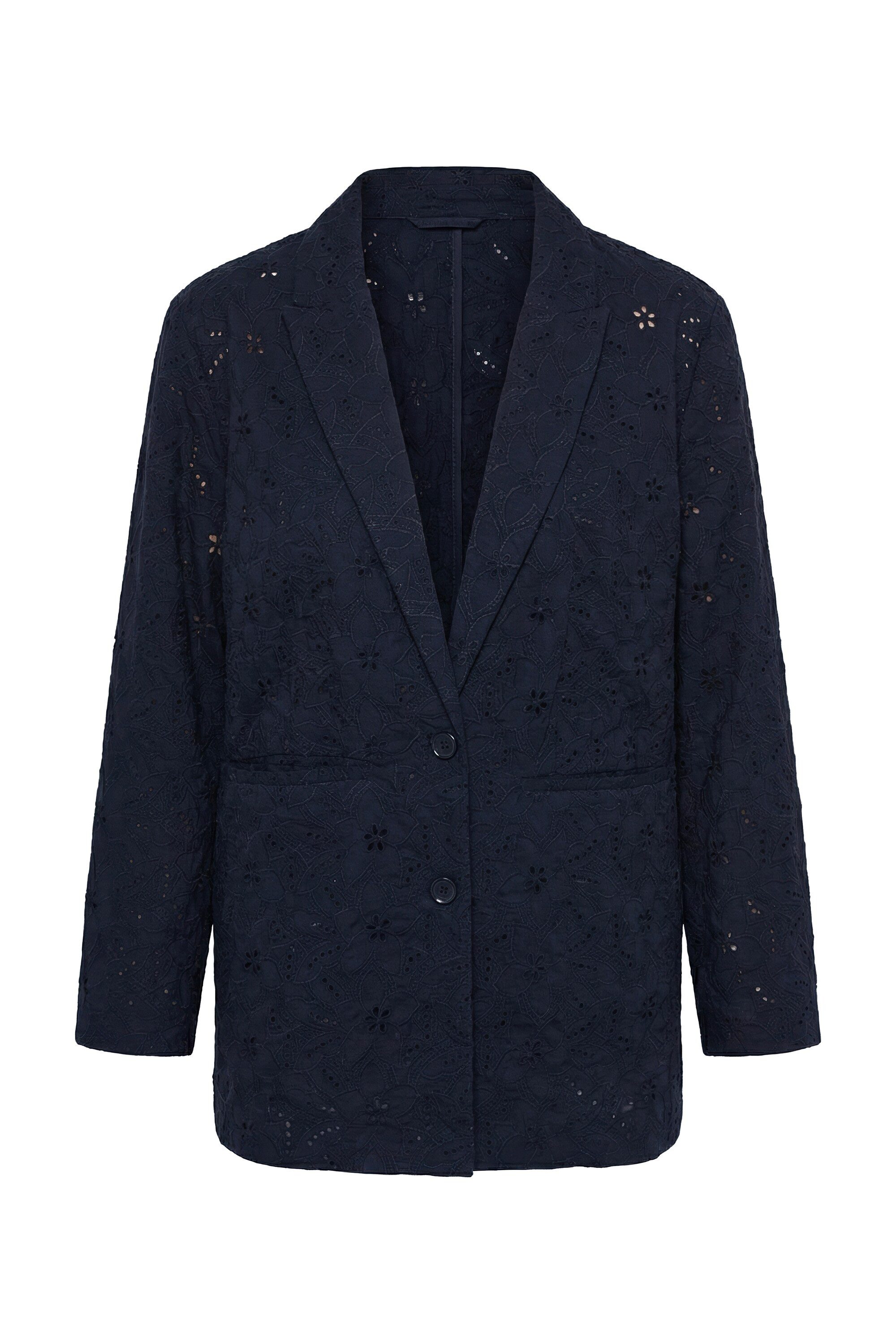 Studio Untold Blusenblazer Blazer oversized florale Spitze