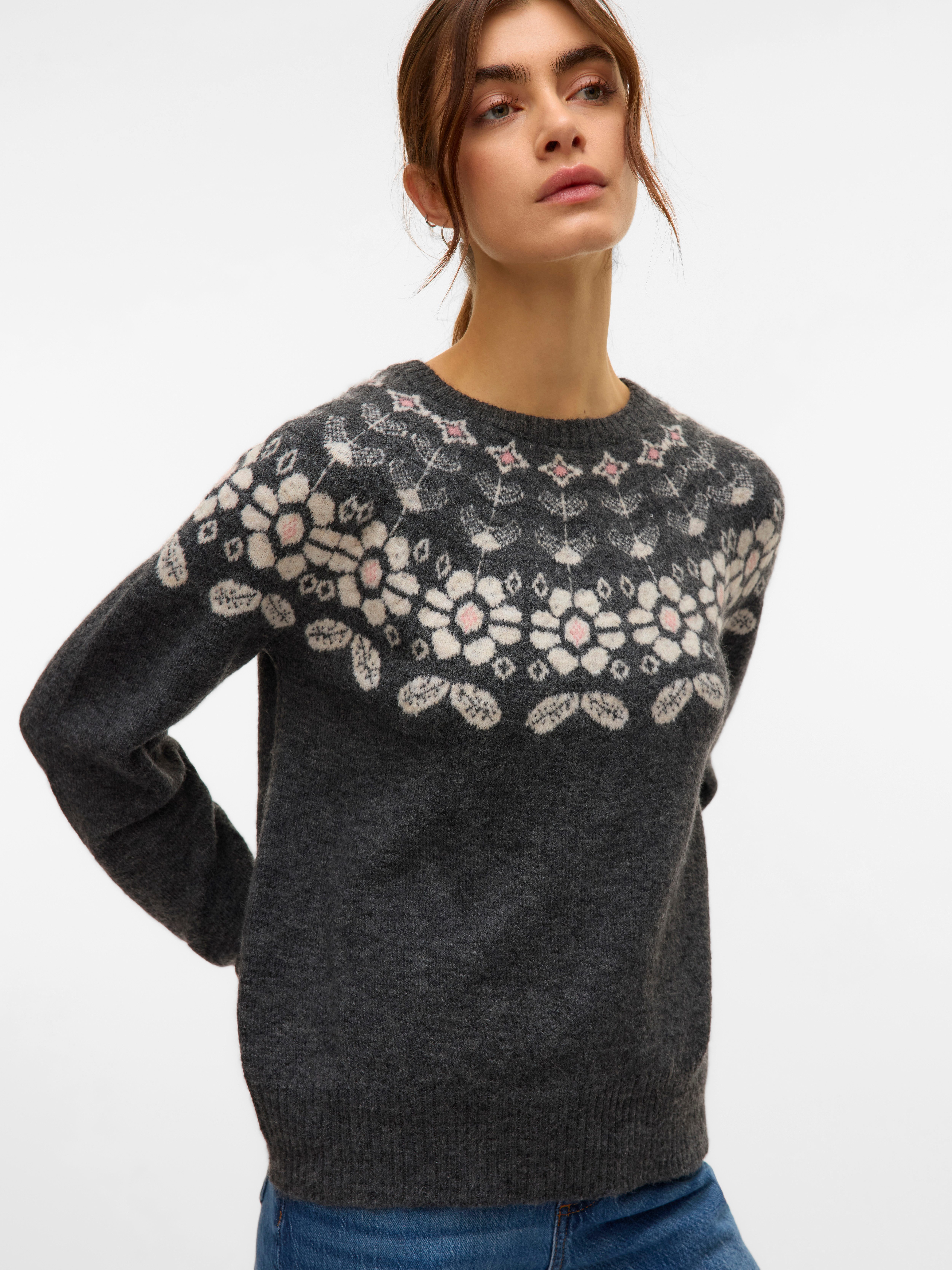 Vero Moda Strickpullover VMSIMONE LS NORDIC PULLOVER GA REP BOO günstig online kaufen