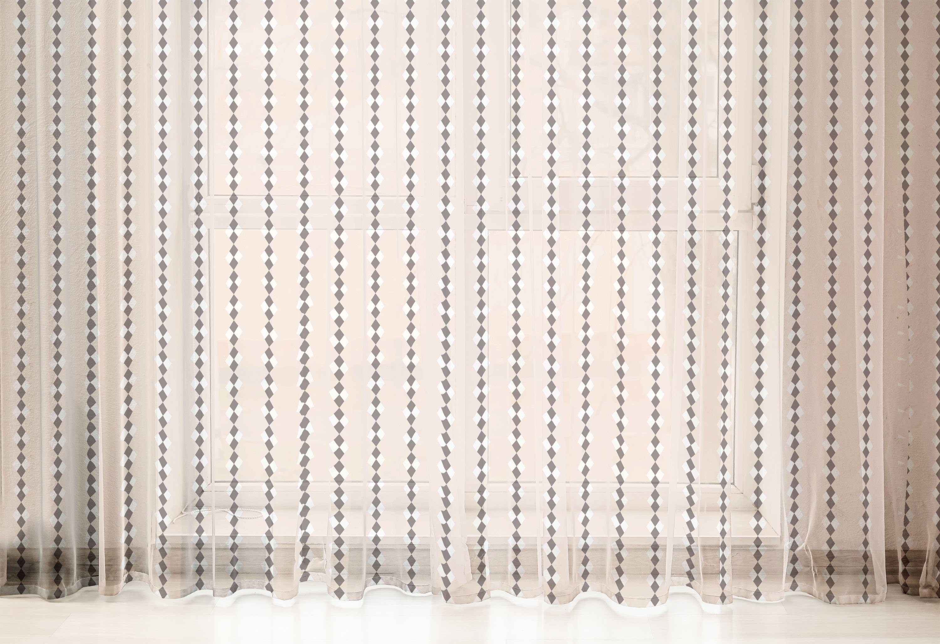 Hochzeit schiere Quadraten Party Streifen Panels, Drapierung 2 für Gardine Pfirsich Abakuhaus, mit