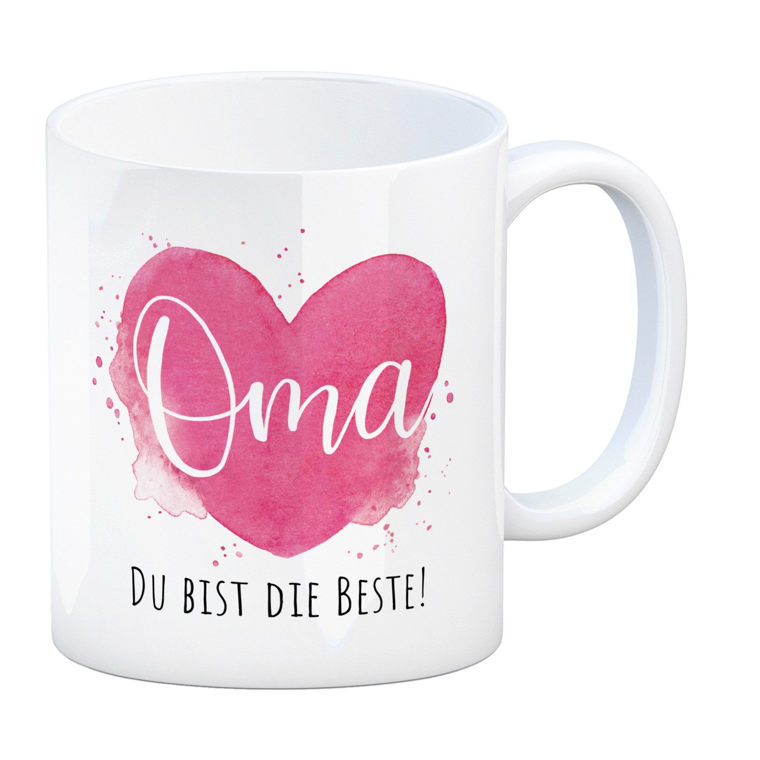 Tasse Beste Oma Kaffeebecher mit Spruch Oma Du bist die Beste