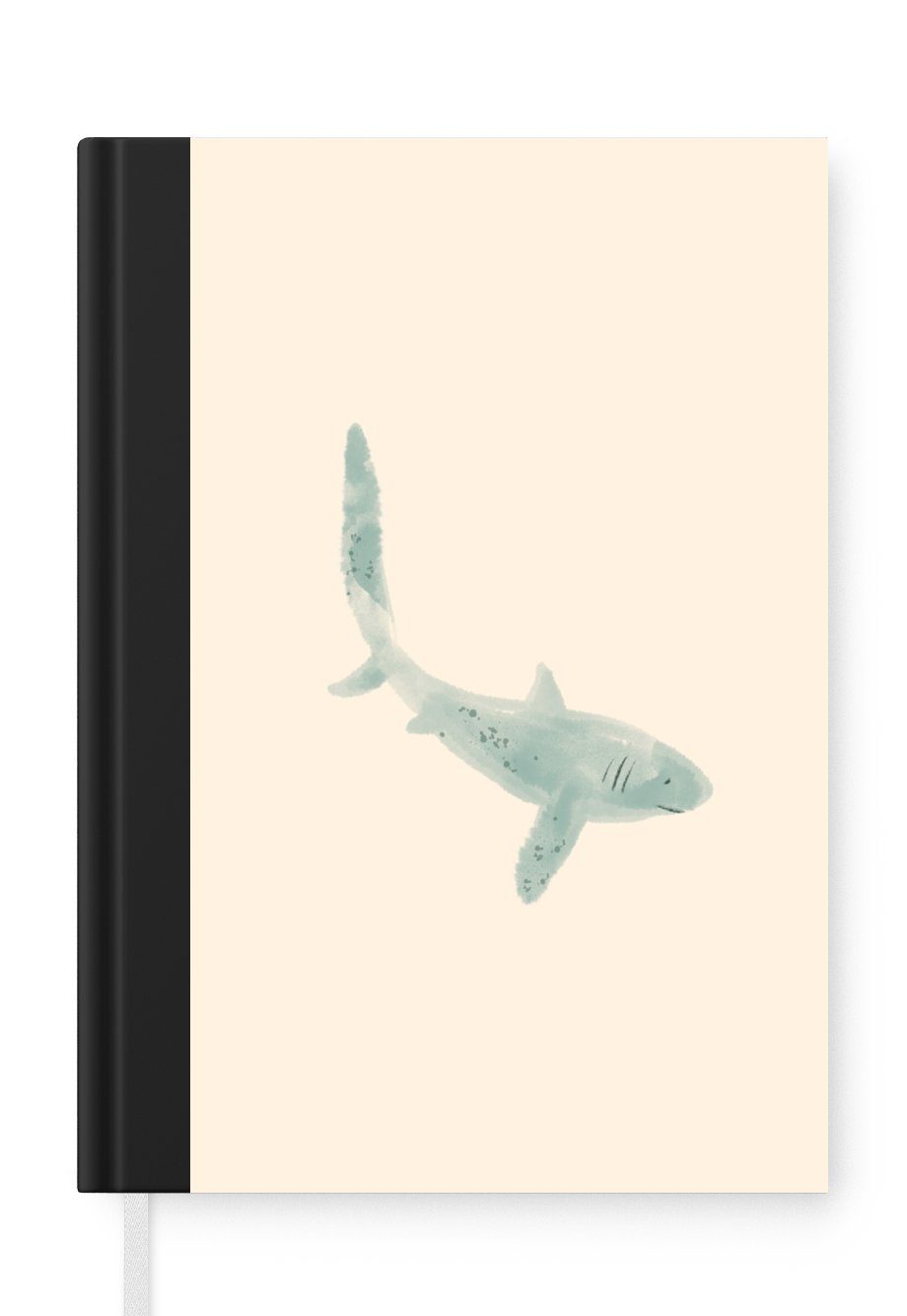 MuchoWow Notizbuch Fische - Tiere - Aquarell - Pastell, Journal, Merkzettel, Tagebuch, Notizheft, A5, 98 Seiten, Haushaltsbuch