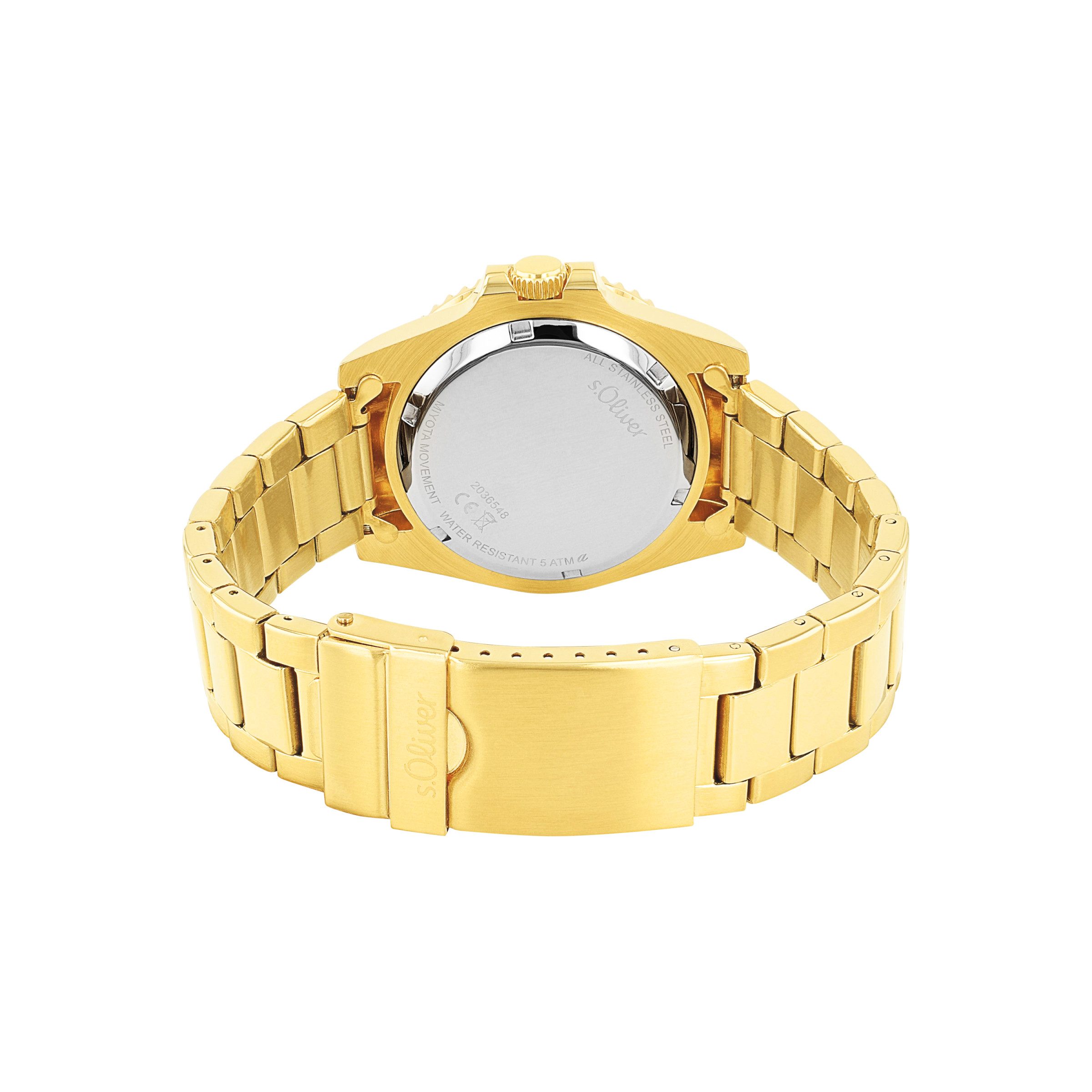 s.Oliver Quarzuhr 2036548, Armbanduhr, Herrenuhr, Edelstahlarmband, günstig online kaufen