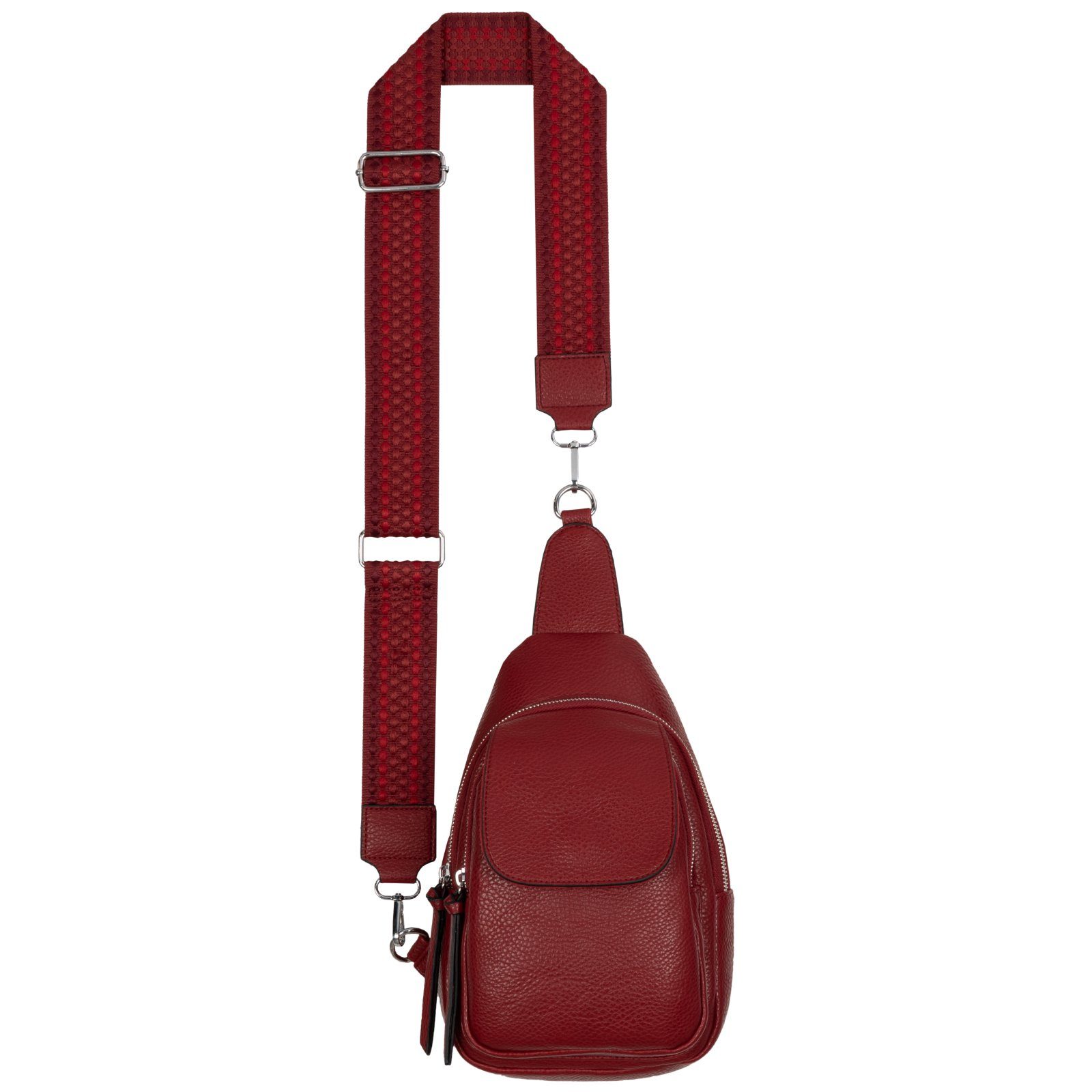 EAAKIE Umhängetasche Brusttasche Umhängetasche Schultertasche Cross Body Bag Kunstleder, als Schultertasche, CrossOver, Umhängetasche tragbar RED