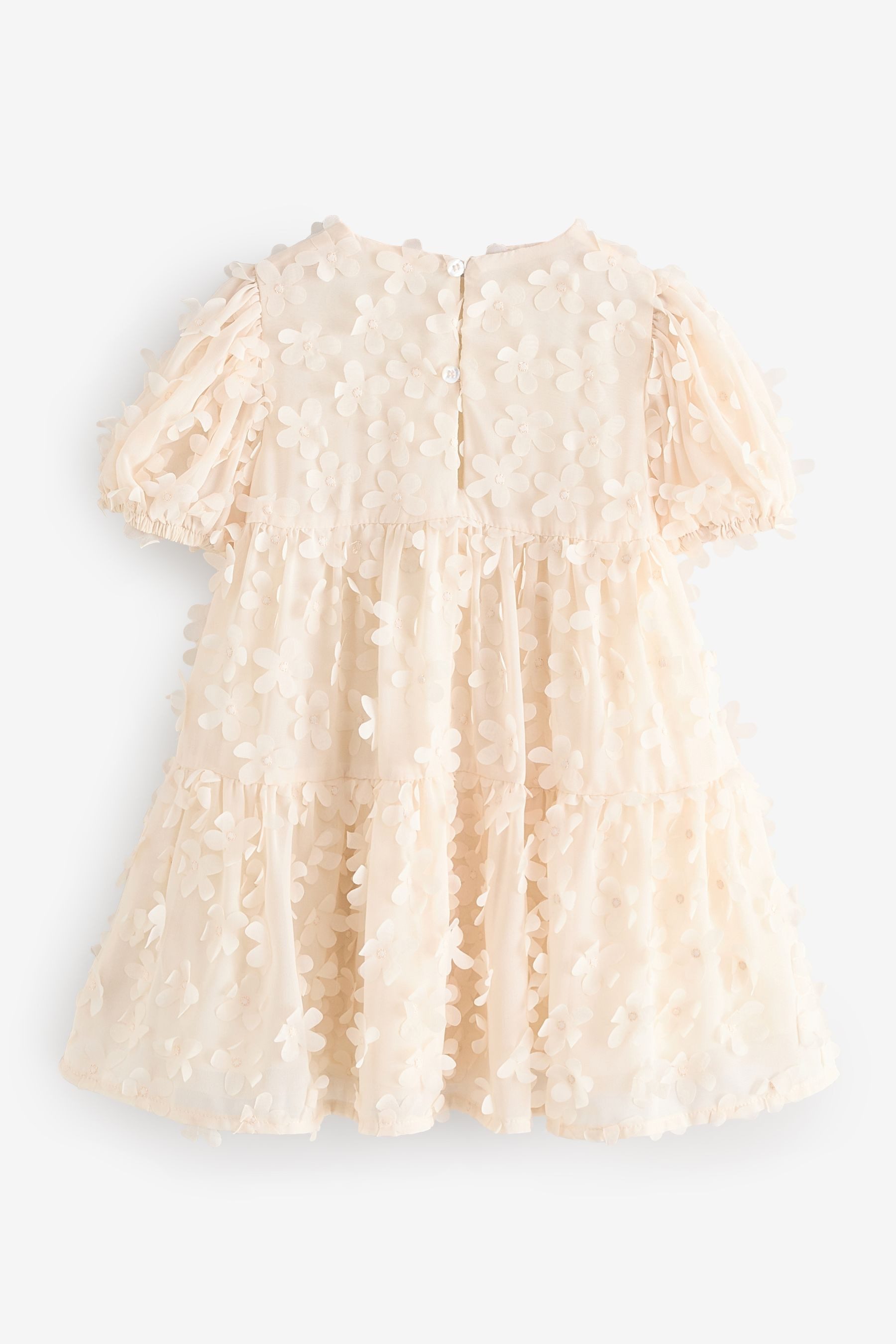 Next Tüllkleid Kurzärmeliges Kleid mit 3D-Blumendetails günstig online kaufen