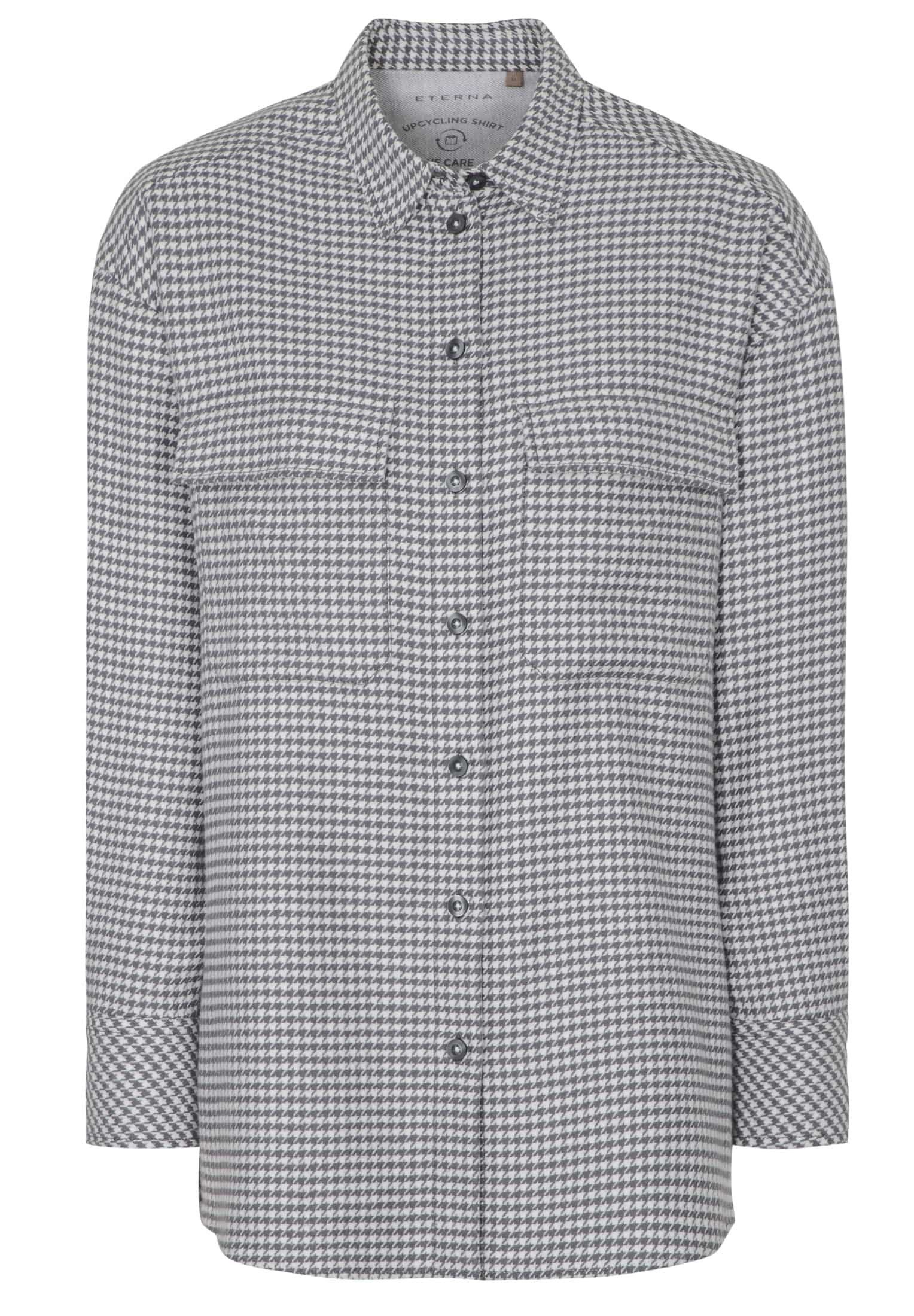Eterna Blusentop ETERNA CLASSIC FIT Langarm Bluse grau 6024-33-D973