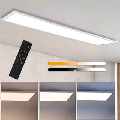 ZMH LED Deckenleuchte LED Panel Dimmbar - Flach Wohnzimmer mit Fernbedienung, LED fest integriert