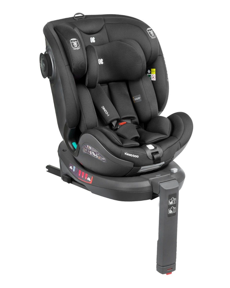 Kikkaboo Autokindersitz Kindersitz kg, 36 Stützbein, i-Size, 360° Isofix, i-Conic, bis: (40-150 drehbar cm)