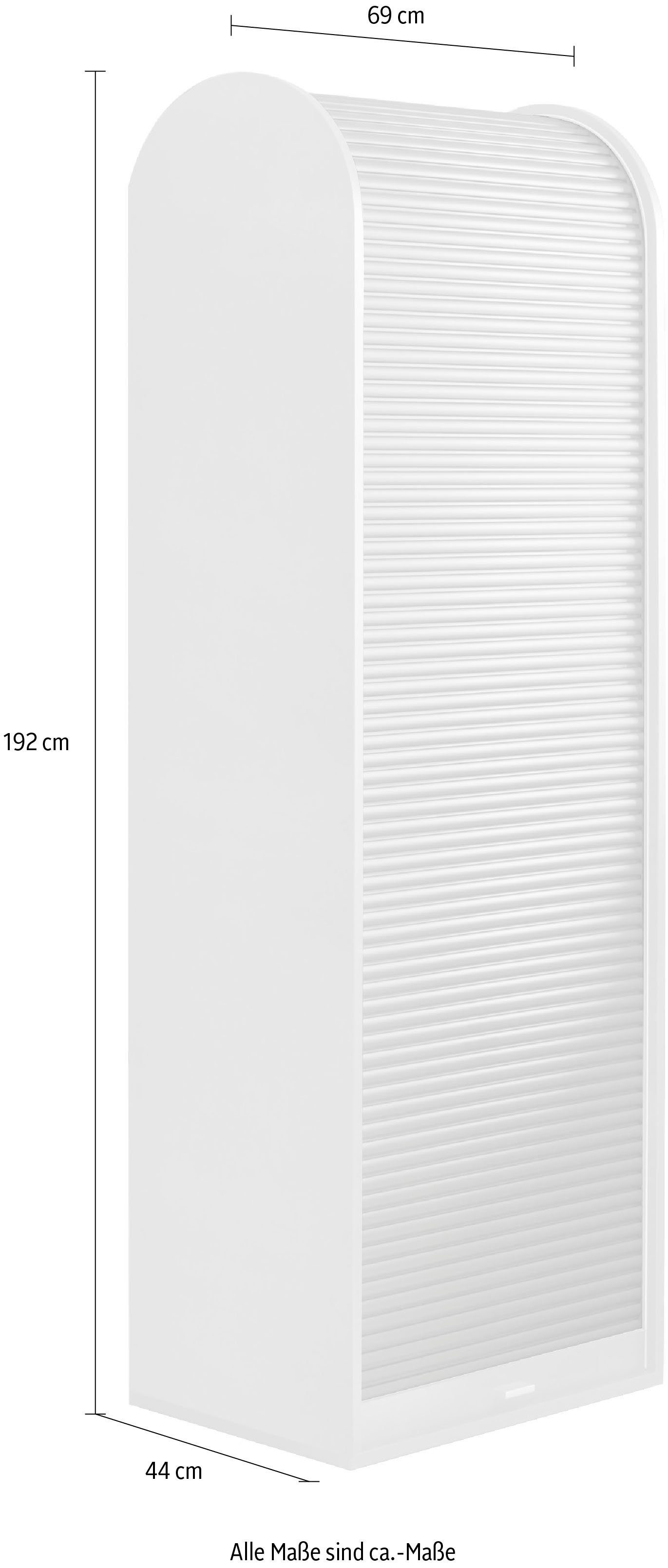 System cm Rollladenschrank Breite weiß | Office Mäusbacher lack/graphit Big matt 69 weiß