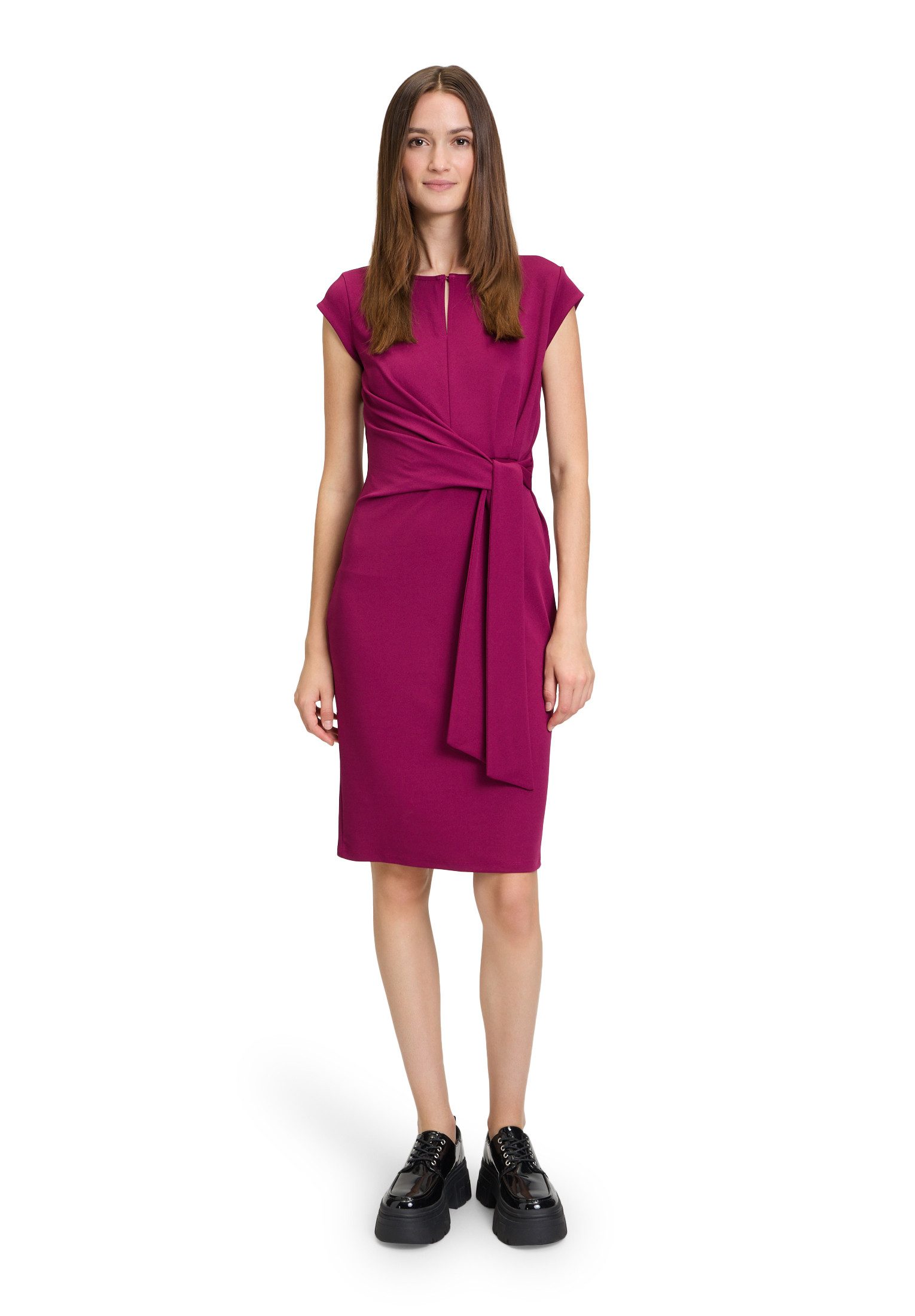 Cartoon Jerseykleid Damen mit Raffung Form