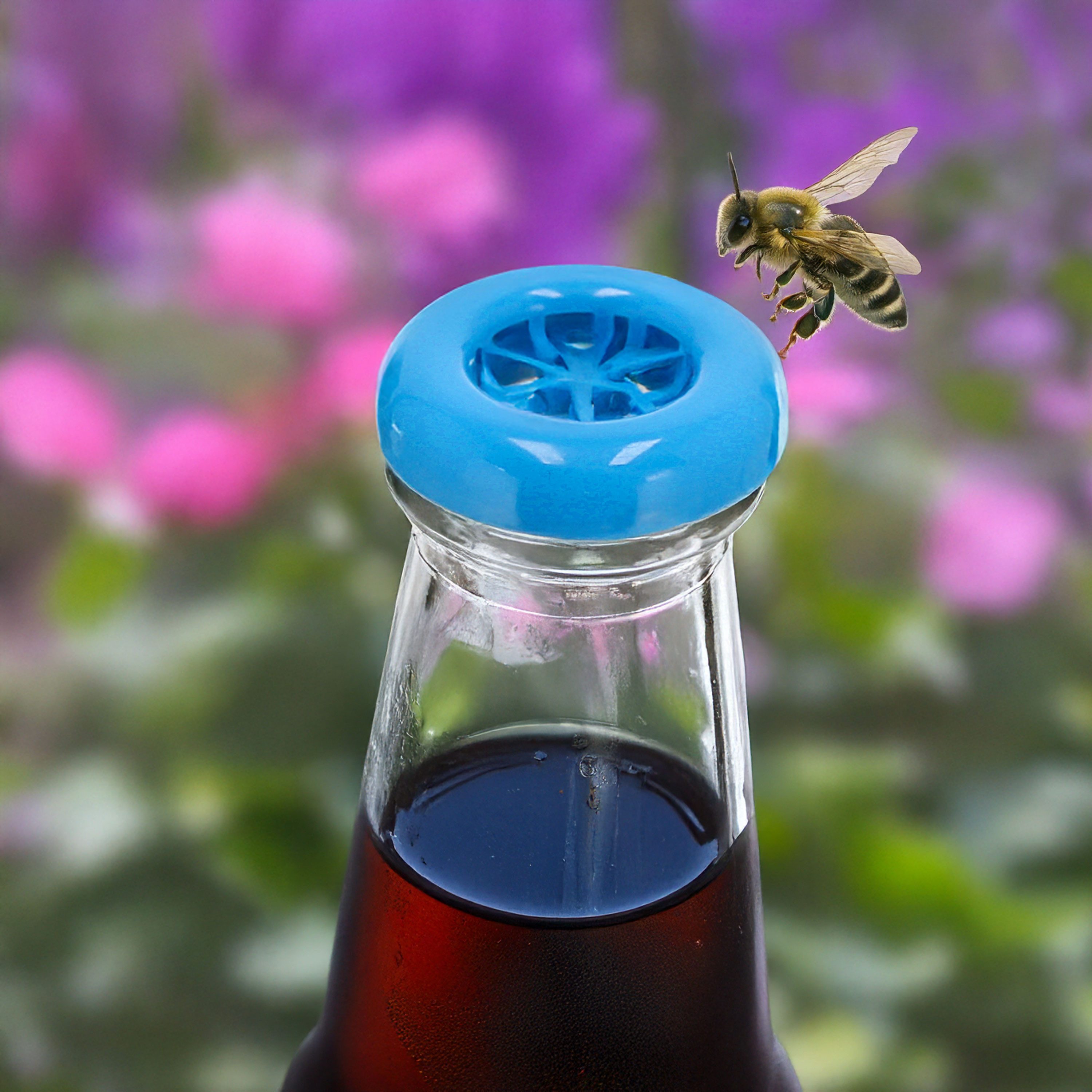 CEPEWA Flaschenverschluss Flaschenverschluss 8er Set Ø2,8xH0,6cm PE 8 Farben Insektenschutz