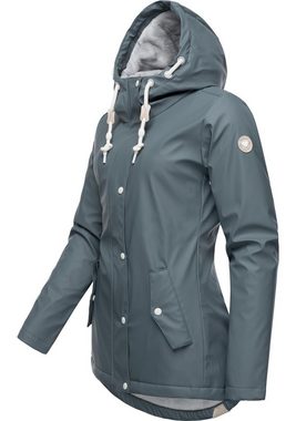 Ragwear Regenjacke Marge warm gefütterter Damen Winter Regenmantel