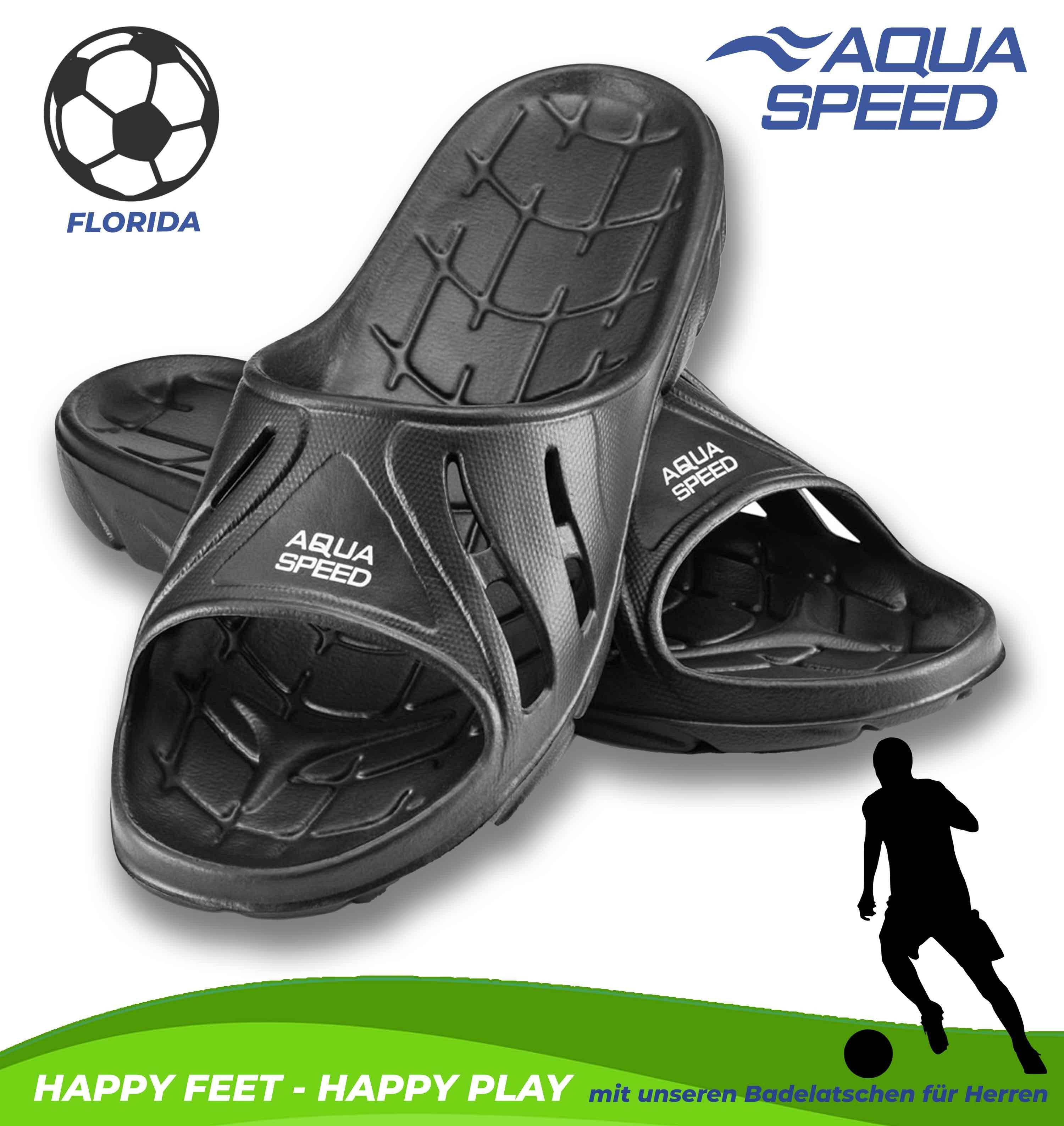 Aqua Speed Badelatschen ALABAMA Herren + Mikrofaserhandtuch Badepantolette günstig online kaufen