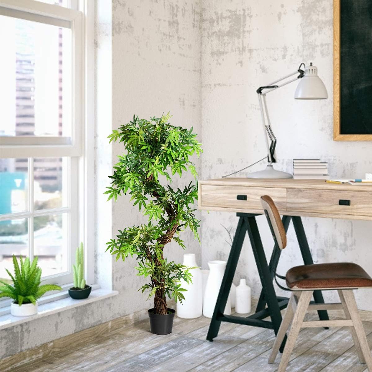 Kunstpflanze 160cm Kunstbaum, KOMFOTTEU, Höhe 160 cm, für Innenräume Zuhaus günstig online kaufen