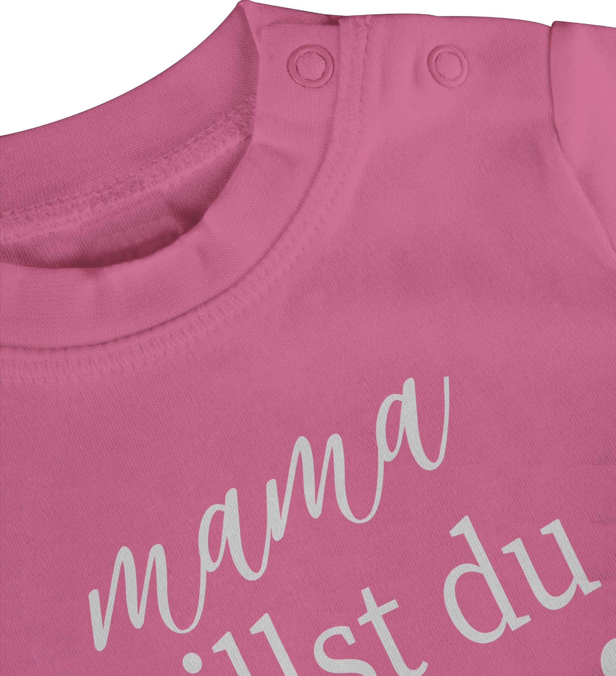Baby heiraten T-Shirt 1 Wollen Pink Shirtracer du heiraten Baby Papa - wir Papa Daddy Hochzeit hei willst Mama -