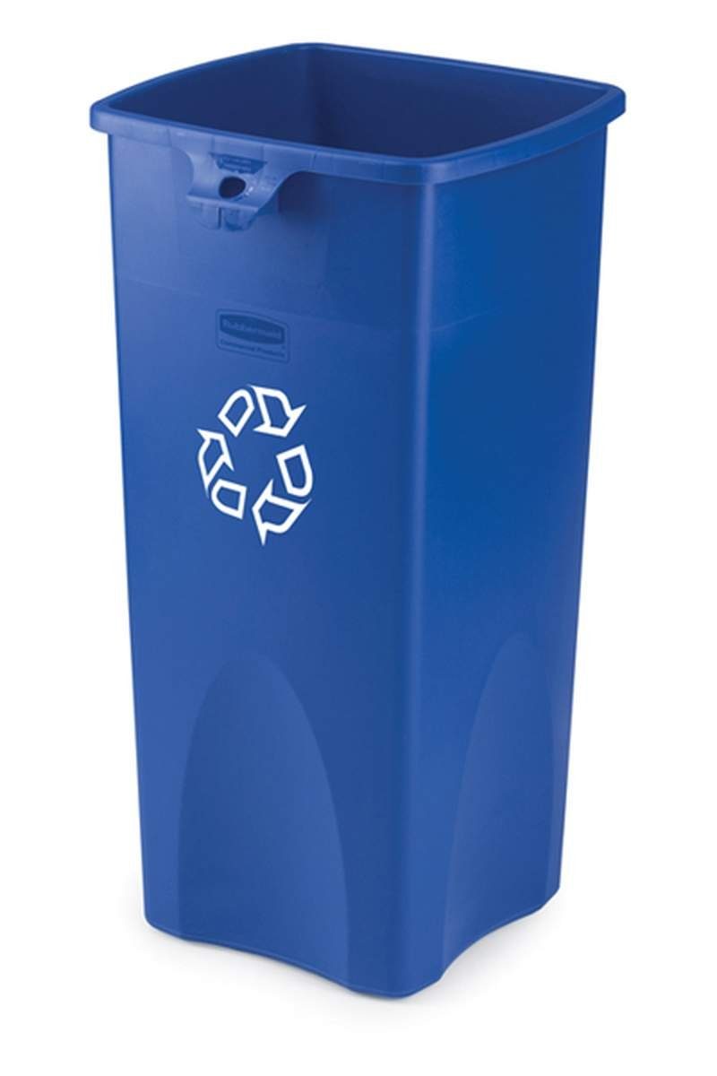 Rubbermaid Mülltrennsystem Rubbermaid Untouchable®, 87 l, 4-eckig, Recycling, blau
