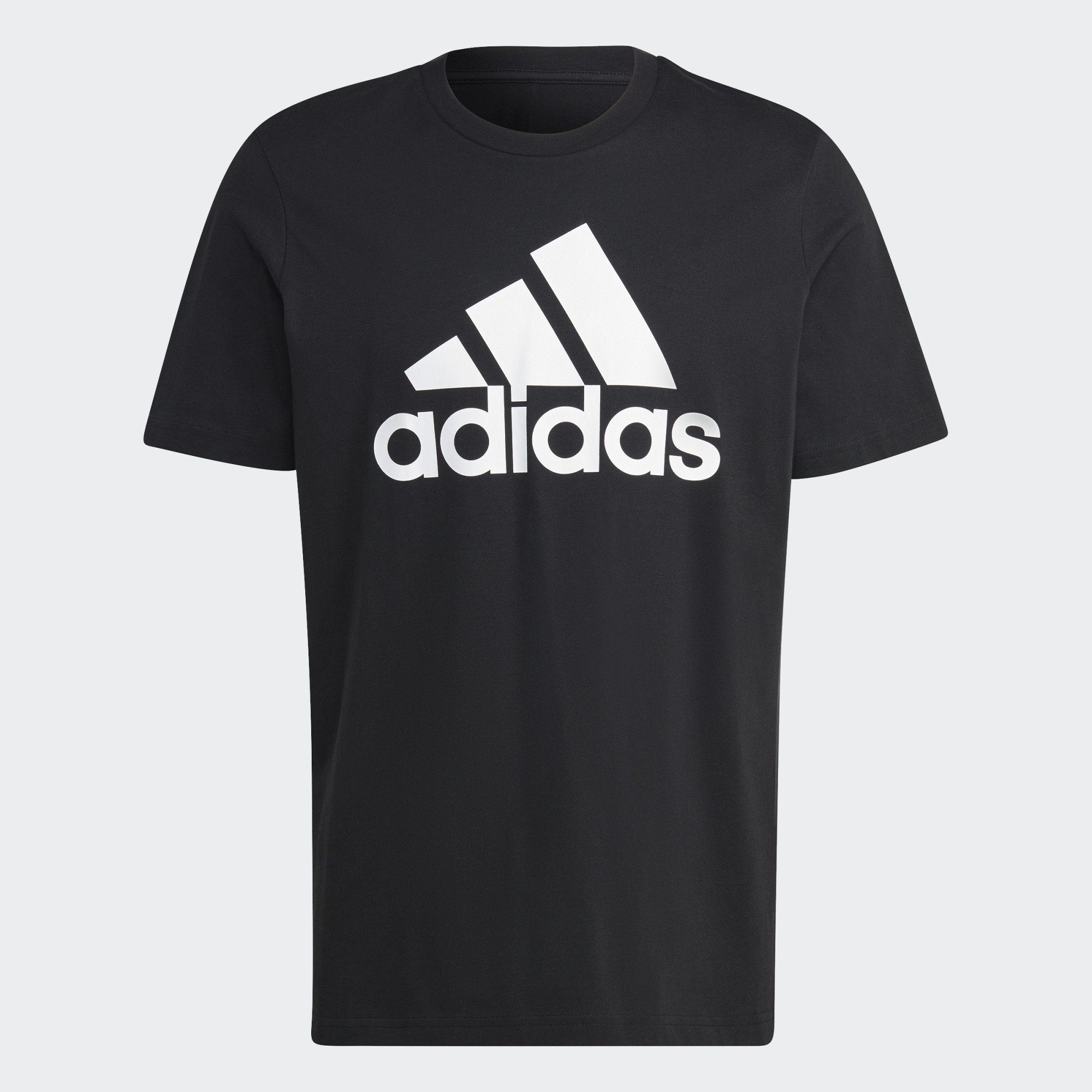 adidas Sportswear T-Shirt ESSENTIALS SINGLE White JERSEY LOGO / Black BIG T-SHIRT