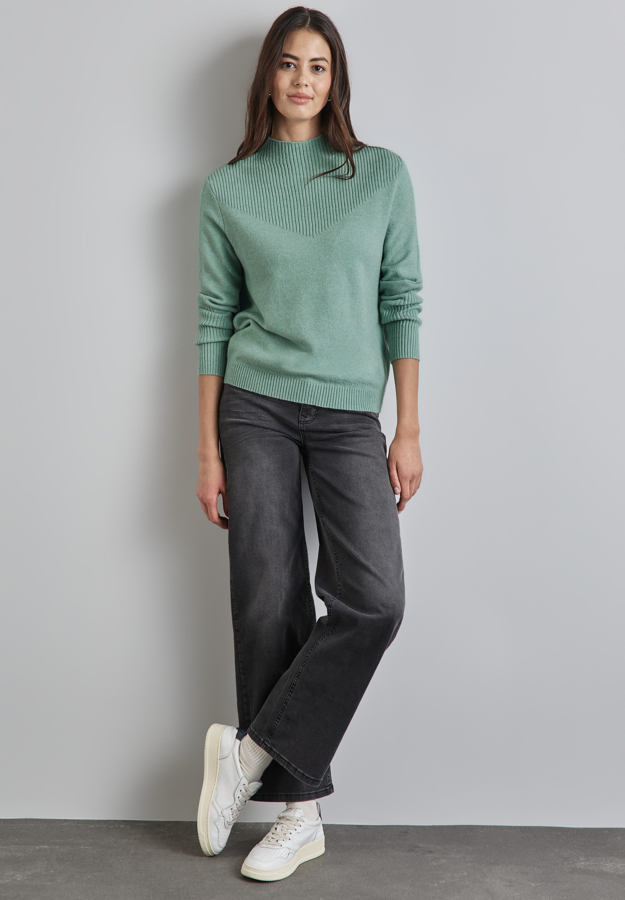STREET ONE Strickpullover mit Stehkragen