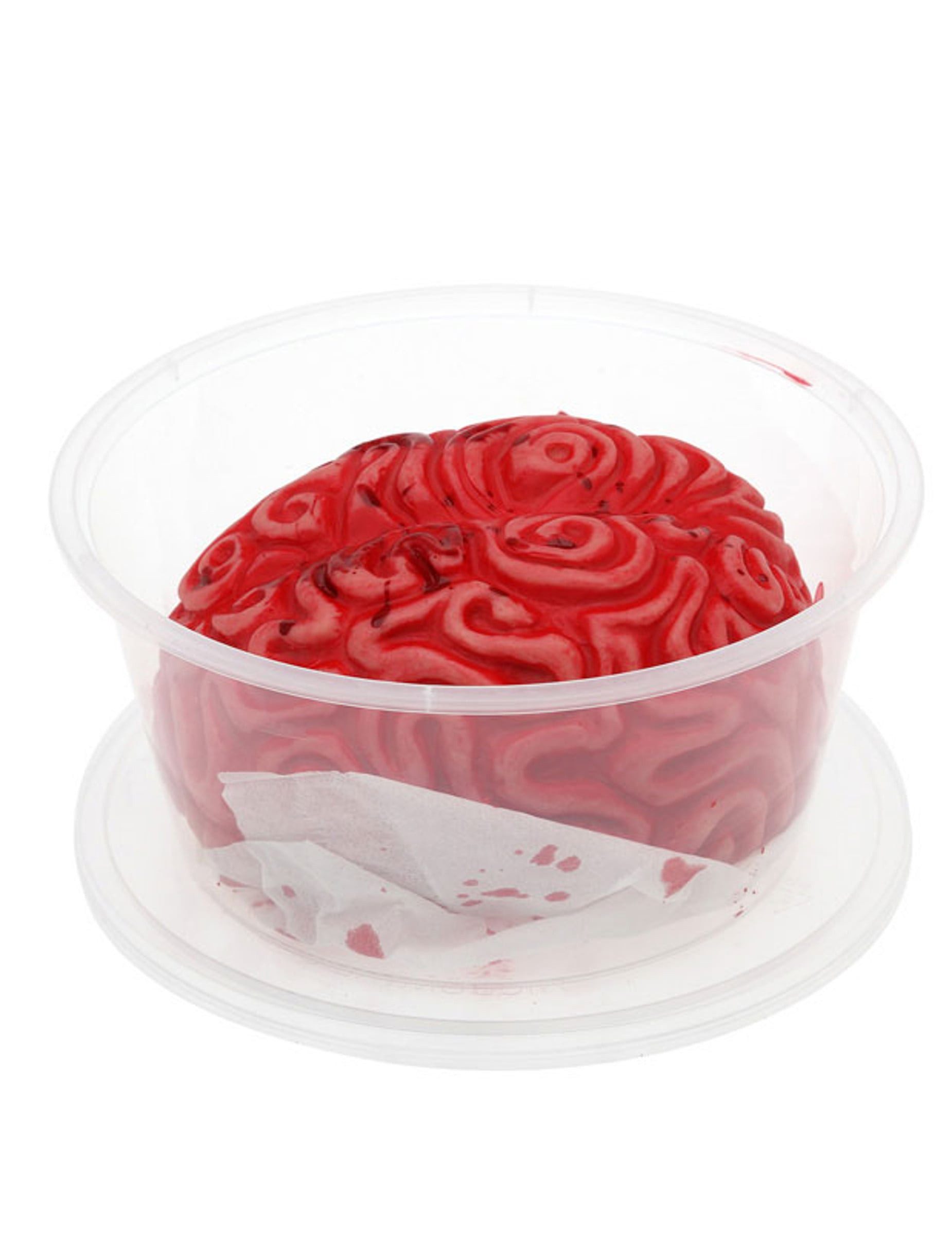 atosa Kostüm Gehirn in Schale Halloween-Deko rot 16x7cm