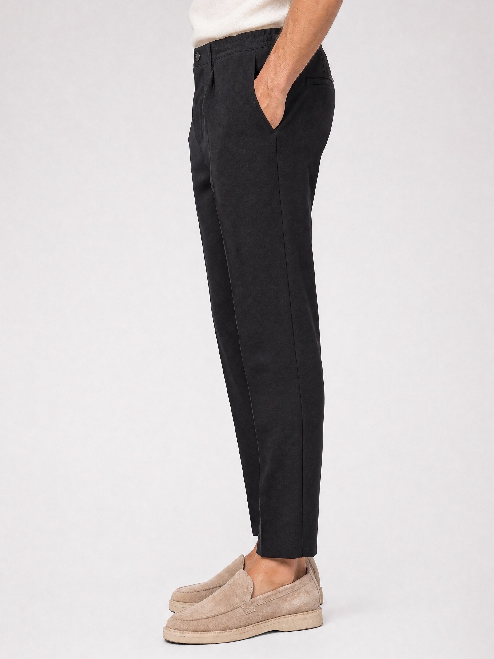 WOTEGA Chinohose Herren Studio Pant Chino Slim Fit mit Bundfalte & Stretch, 7/8-Länge
