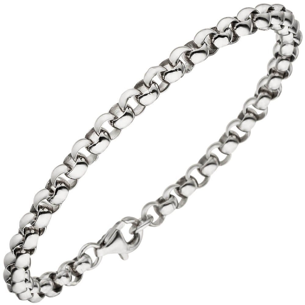Silberarmband 4,5mm Erbsarmband aus 925 Silber, 19cm
