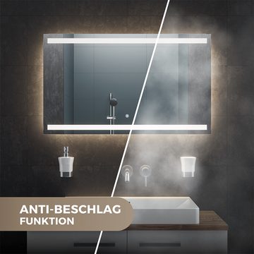 Bringer Badspiegel BRS106, Badezimmerspiegel mit Anti-Beschlag und Speicherfunktion