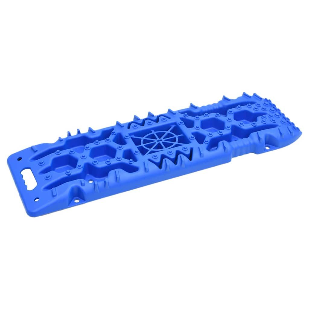 vidaXL Anfahrhilfe Traktionsmatten 2 Stk. Blau 107x31x7 cm Nylon