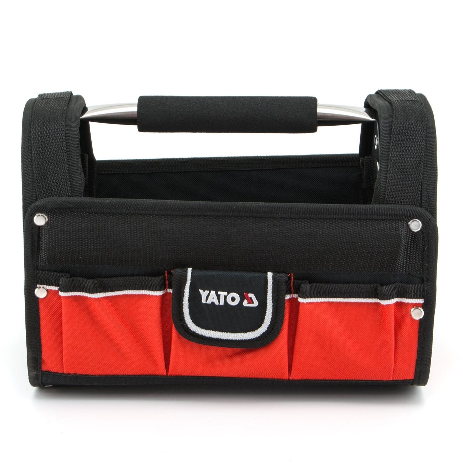 Yato Werkzeugkoffer Werkzeugtasche mit 9 Fächer 30,5 x 19 x 22 cm YT-74371