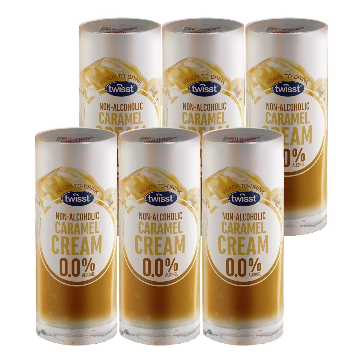 twisst Mixgetränk, Twisst Caramel Cream Vanille Kaffee ohne Alkohol 240ml 6er Pack