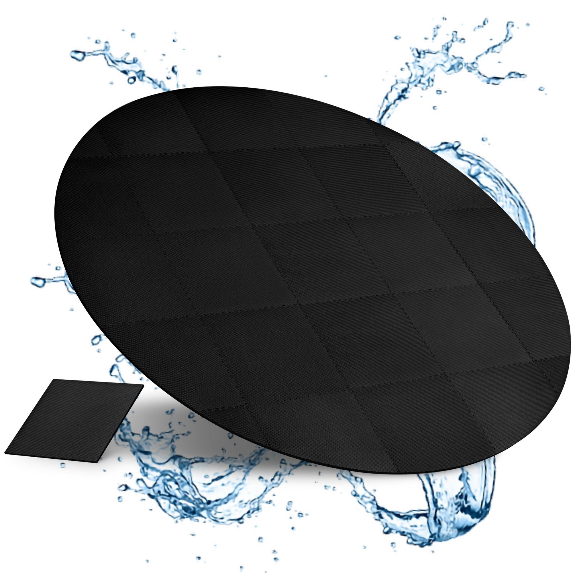 bonsport Pool-Bodenschutzfliese Whirlpool Matten Set 240 cm rund, schwarz günstig online kaufen