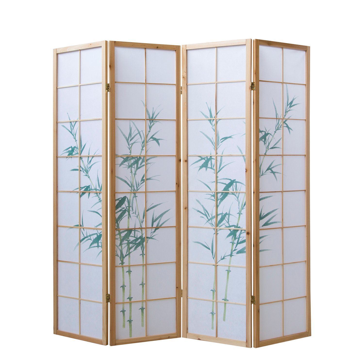 Homestyle4u Paravent Holz Raumteiler Bambus Shoji günstig online kaufen