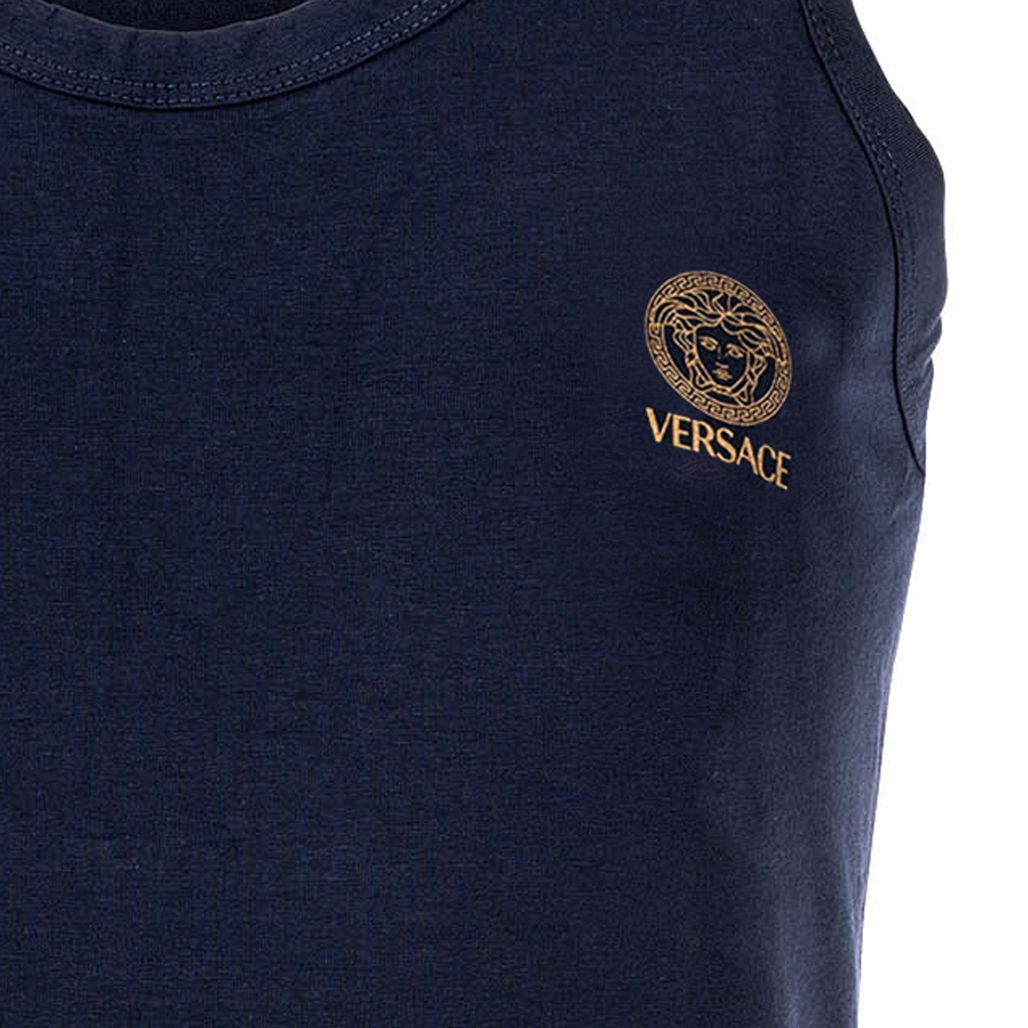 Versace Unterhemd Herren Unterhemd 1er Pack Baumwollmischung (Packung, 1er Pack)
