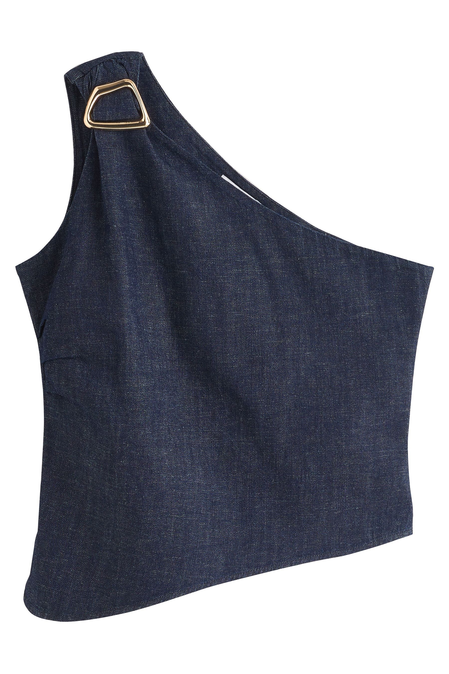 Next One-Shoulder-Top N. Premium einschulteriges Denim-Oberteil (1-tlg)
