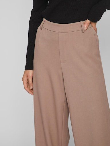 NOOS Brown WIDE PANT - VIVARONE Vila HW Lentil Anzughose