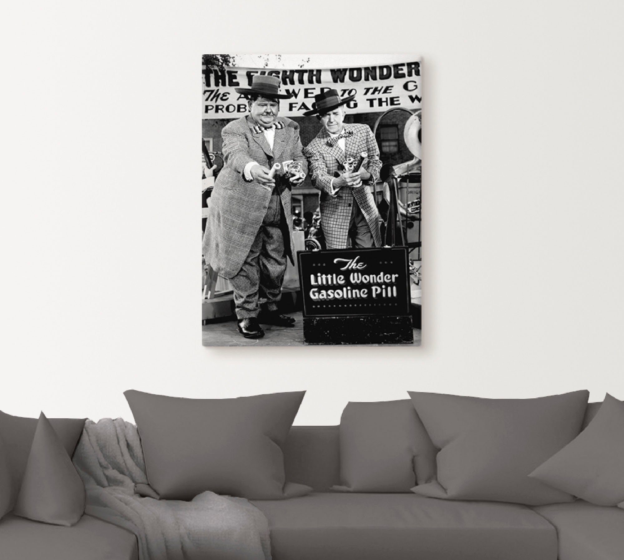 Artland Leinwandbild Dick und Doof und die Wunderpille, 1943, Stars (1 St), auf Holzrahmen gespannt