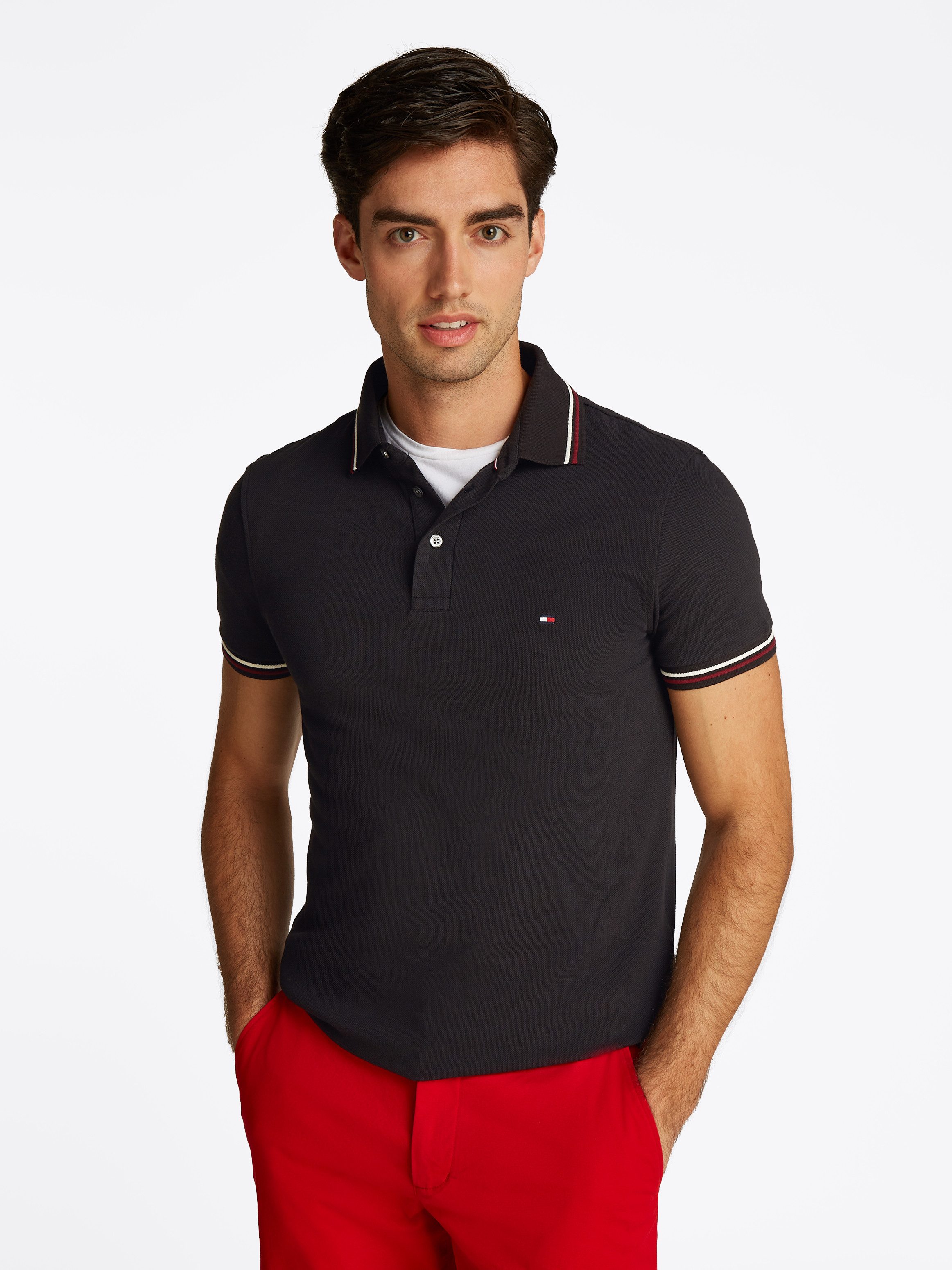 Tommy Hilfiger Poloshirt TIPPED SLIM FIT POLO mit Kontrast-Details günstig online kaufen