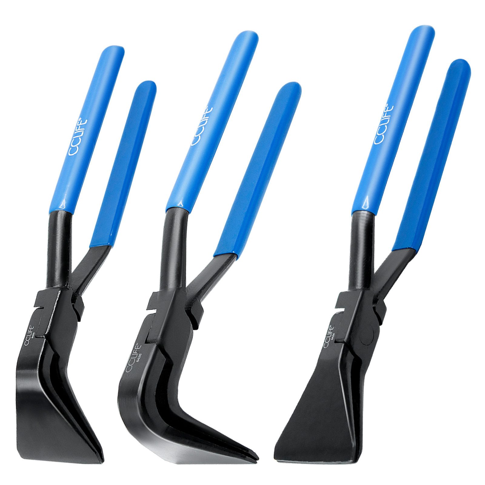 CCLIFE Montageklemme Falzzange Gerade Abgewinkelt Abkantzange 3tlg 0° 45° 90°, (3-tlg)