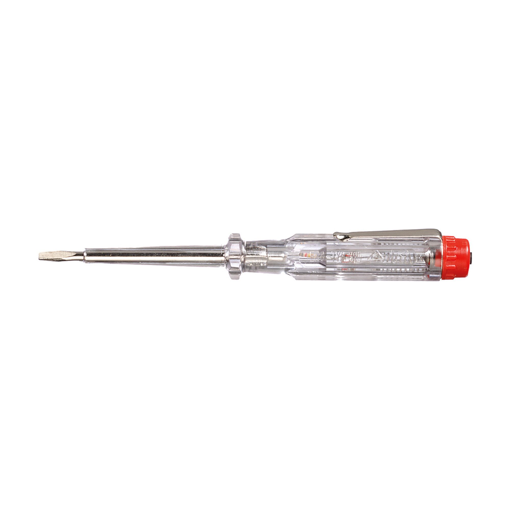 Wiha Spannungsprüfer Wiha Spannungsprüfer 220-250 Volt Schlitz transparent, mit Ansteckclip