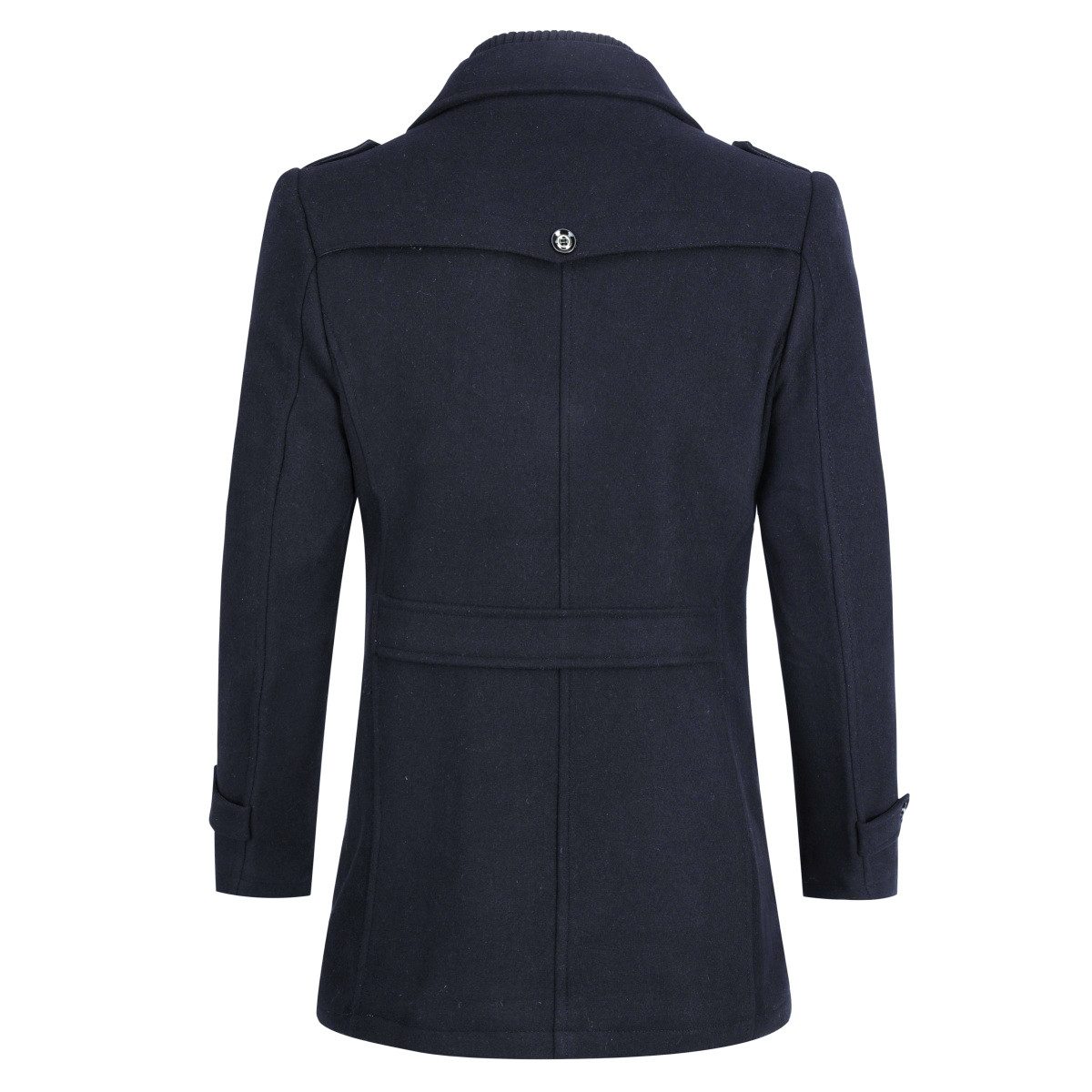 Allthemen Kurzmantel mit Doppelkragen Herren Wintermantel warmer Doppelkragenmantel Winter